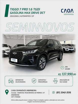 CAOA CHERY TIGGO 7 PRO 1.6 TGDI GASOLINA MAX DRIVE DCT CAOA CHERY TIGGO 7 PRO 1.6 TGDI GASOLINA MAX DRIVE DCT